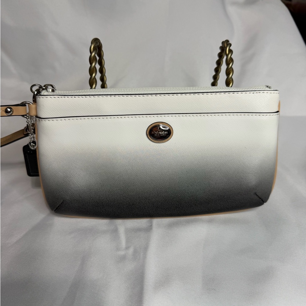 Coach Ombre White to Black Wristlet Clutch NWOT - Picture 1 of 7